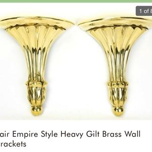 Gilt metal wall brackets